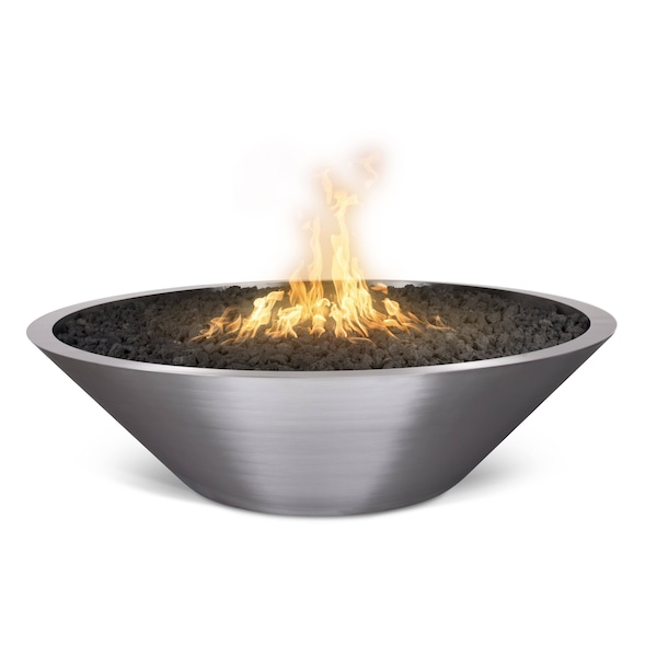 The Outdoor Plus 48 Round Cazo Fire Pit - Stainless Steel - Match Lit - Liquid Propane OPT-SS48FP-LP - main
